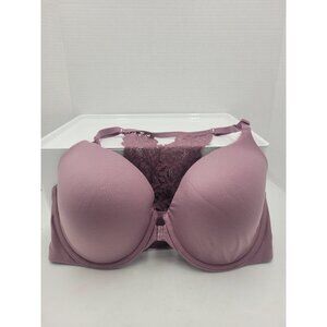 Victoria's Secret Pink Lace Racerback Perfect Coverage Front Closure Bra 34 DD